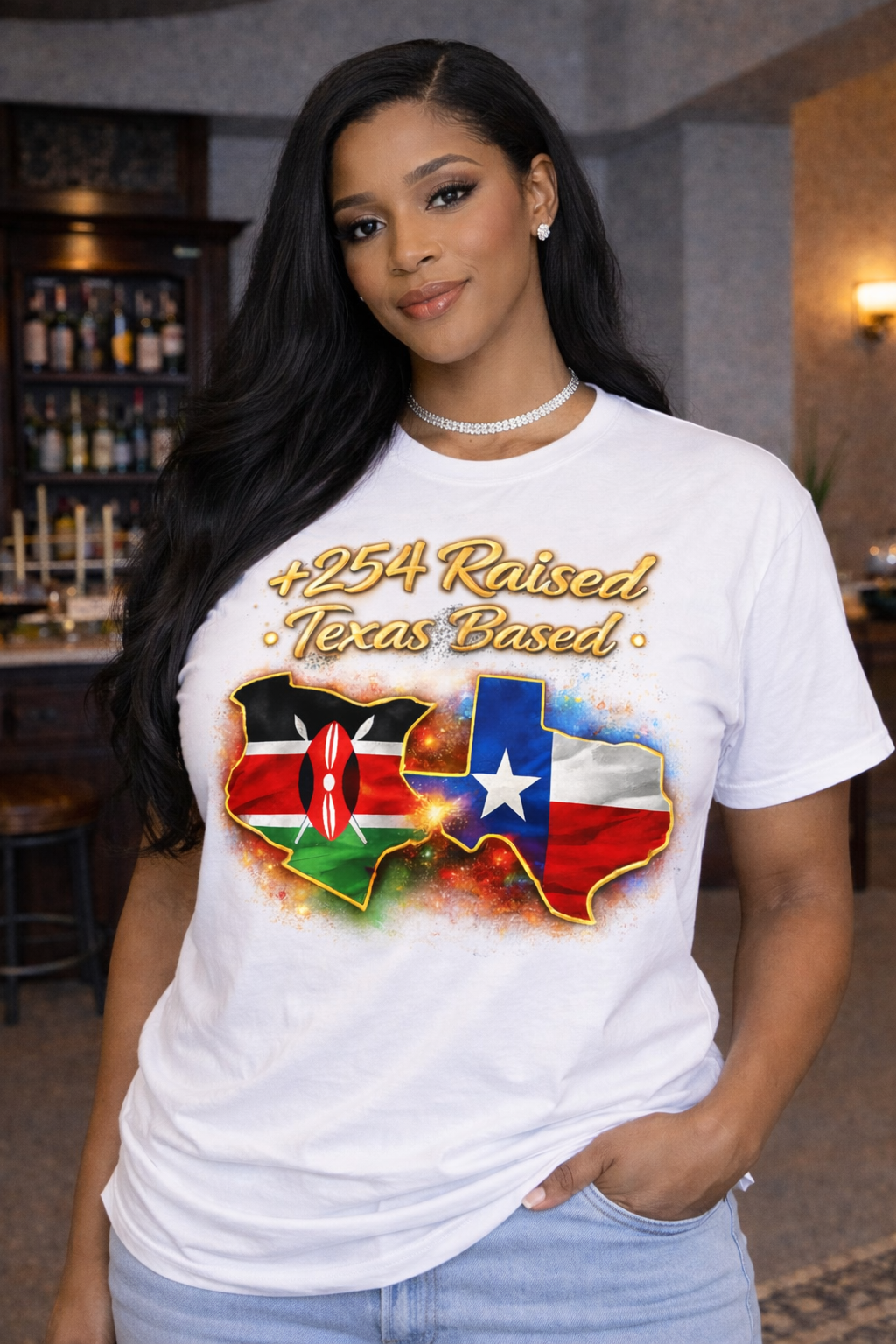 Texas Based +254 Raised, Texas Based – Heritage Pride Graphic T-Shirt – CROWNMARK DTF