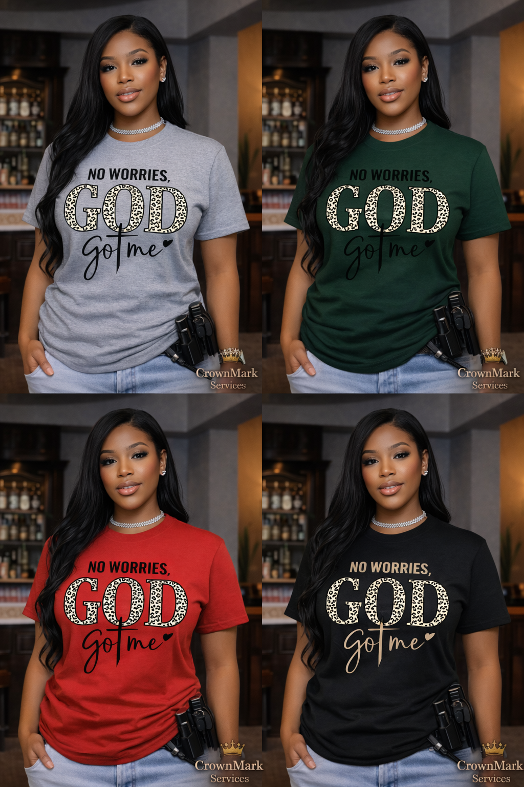 No Worries, GOD Got Me – Faith-Inspired Graphic T-Shirt