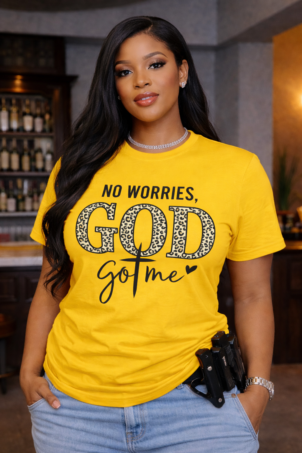 No Worries, GOD Got Me – Faith-Inspired Graphic T-Shirt