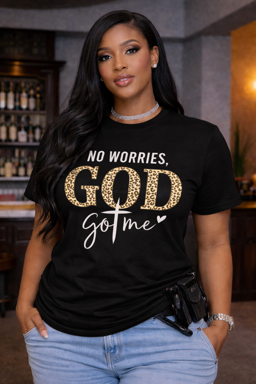No Worries, GOD Got Me – Faith-Inspired Graphic T-Shirt